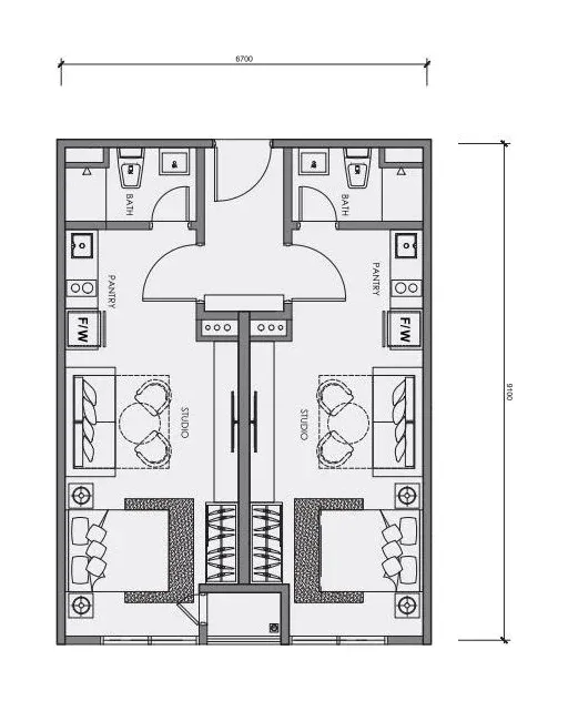 CENTRIX Type S2 floor plan, 656 sqft, 2 Bedrooms · 2 Bathrooms (Dual Key)