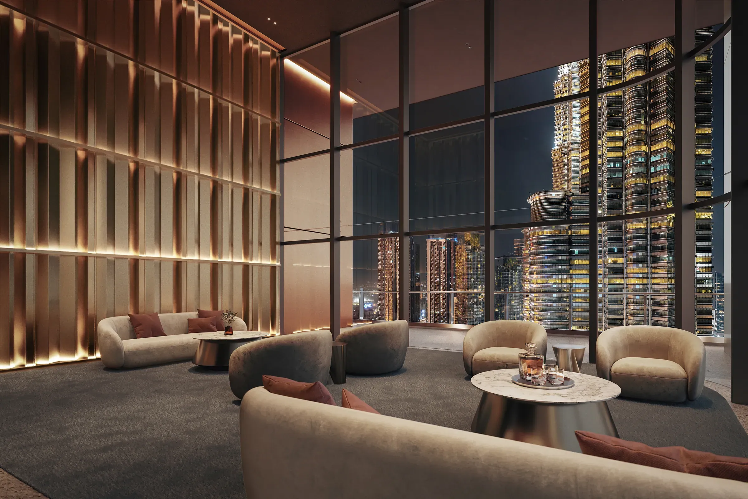 Double-height residents' lounge