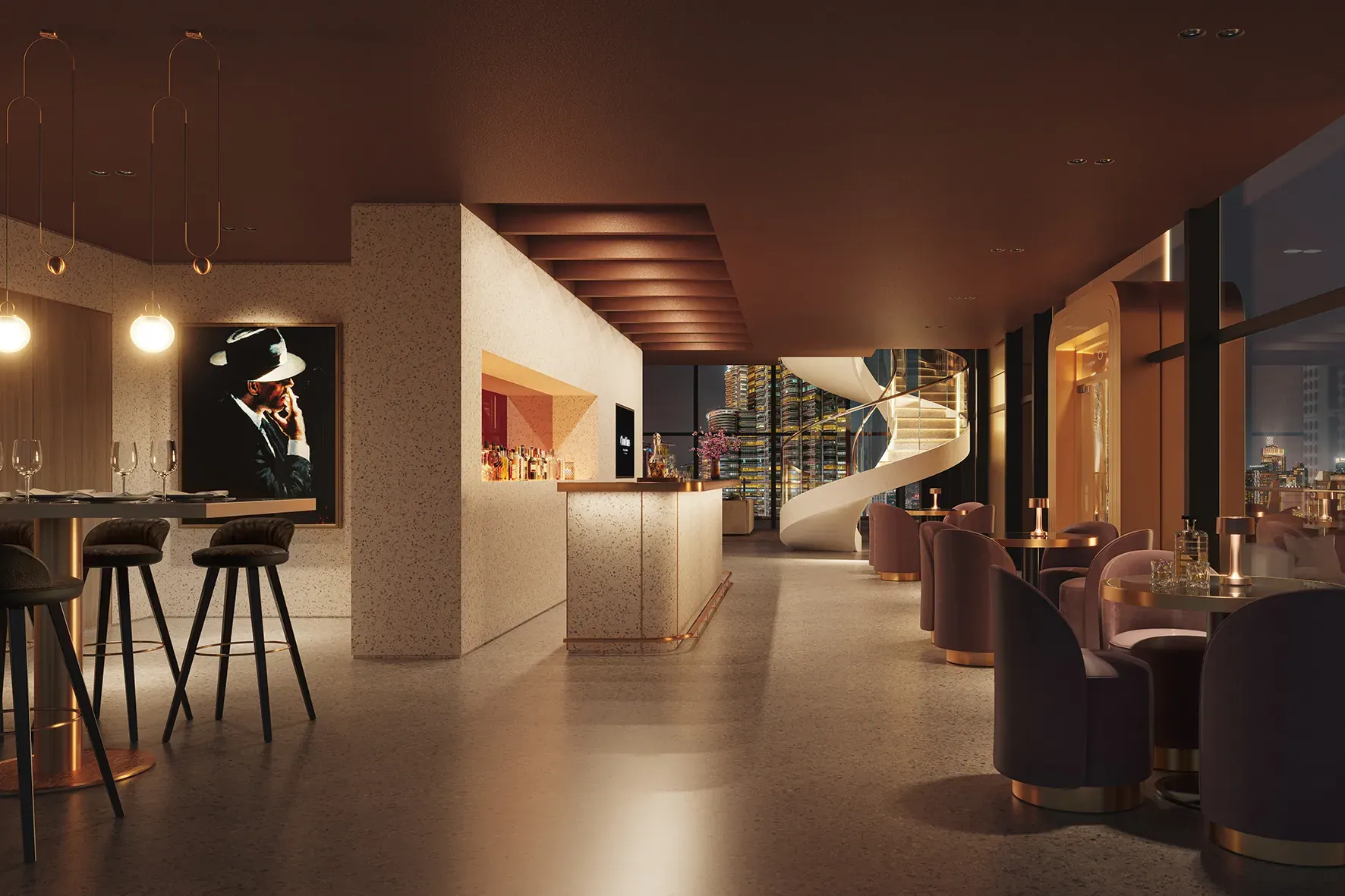 Residents' bar and social lounge