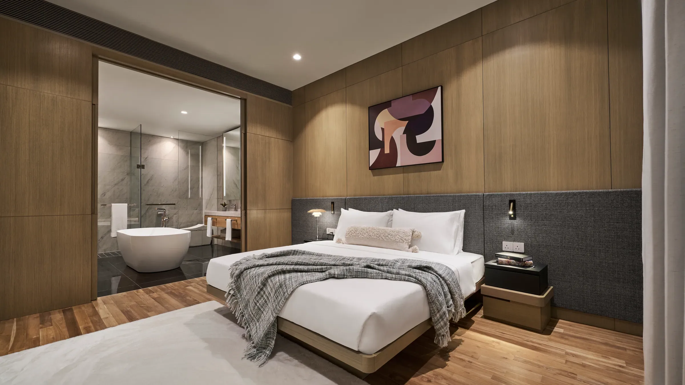 Bedroom with its ensuite bathroom