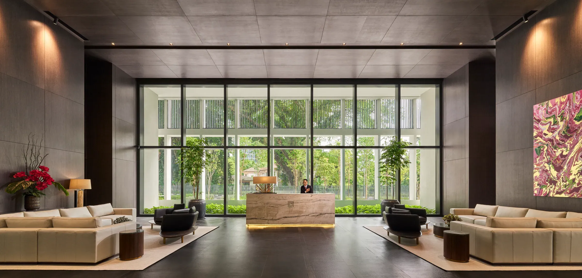 Lobby lounge and reception