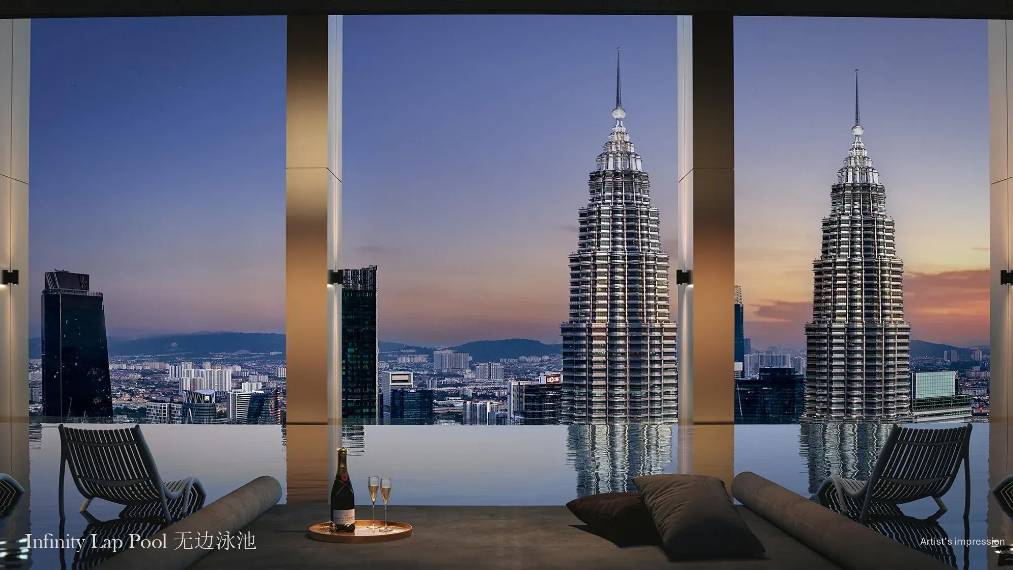 DIVINE KLCC infinity lap pool