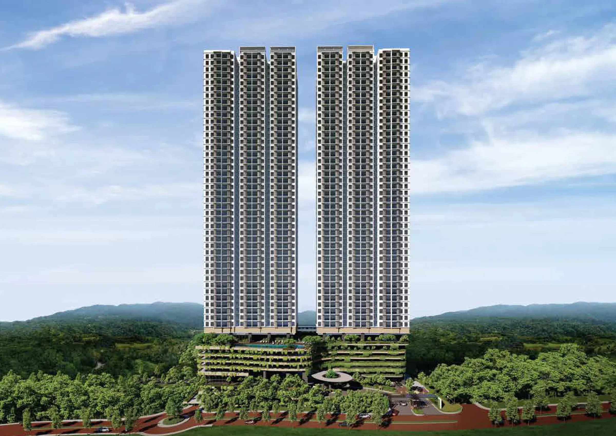 The two Laurel Residence towers in Bangsar South