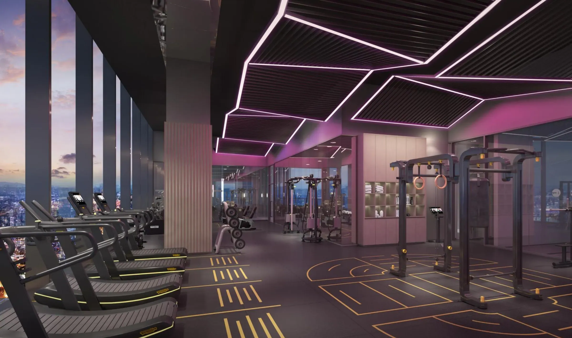 Gym on the sky wellness floor