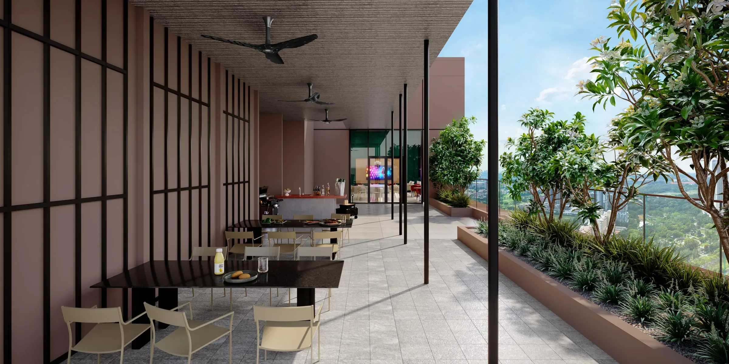 Sky barbecue terrace