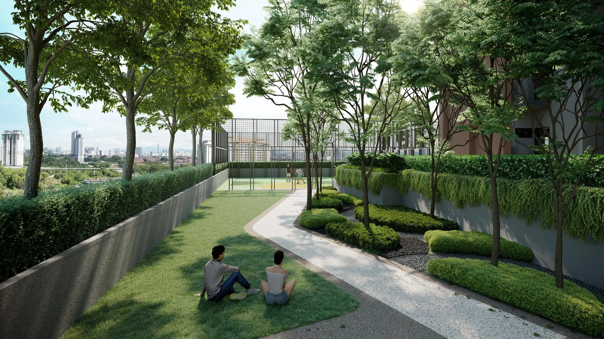 Wellness garden lawn